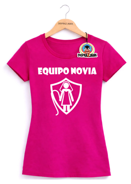 Camiseta Equipo Novia Rosa - Camisetas Despedidas Soltera - Camisetas y Delantales para Despedidas