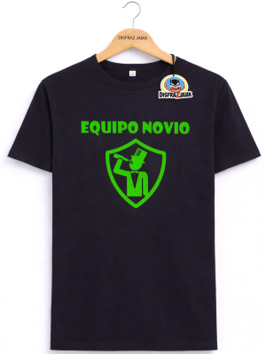 Camiseta Equipo Novio Negra - Camisetas Despedidas Soltero - Camisetas y Delantales para Despedidas