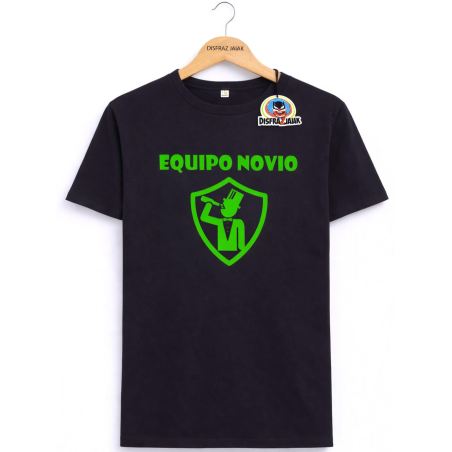 Camiseta Equipo Novio Negra - Camisetas Despedidas Soltero - Camisetas y Delantales para Despedidas