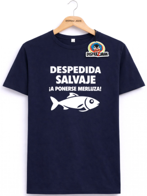 Camiseta Despedida Salvaje Azul - Camisetas Despedidas Soltero - Camisetas y Delantales para Despedidas