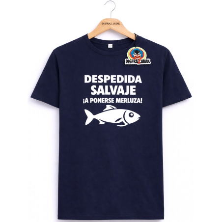 Camiseta Despedida Salvaje Azul - Camisetas Despedidas Soltero - Camisetas y Delantales para Despedidas