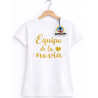 Camiseta Despedida Equipo de la Novia Purpurina - Camisetas Despedidas Soltera - Camisetas y Delantales para Despedidas