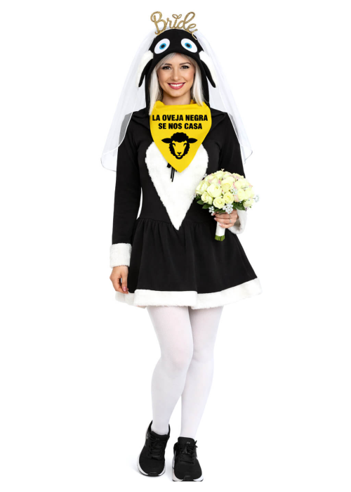 Disfraz De Oveja Negra Novia Mujer - Disfraces Despedidas de Soltera