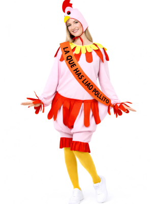 Disfraz De Gallina Rosa Novia - Disfraces Despedida De Soltera