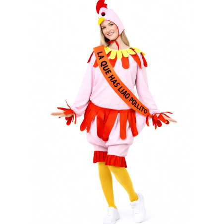 Disfraz De Gallina Rosa Novia - Disfraces Despedida De Soltera