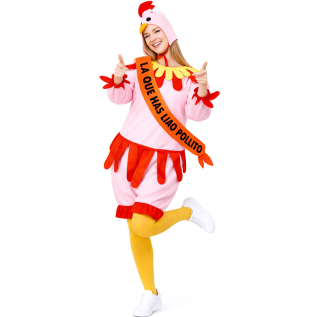 Disfraz De Gallina Rosa Novia - Disfraces Despedida De Soltera