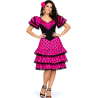 Disfraz De Sevillana Fucsia Corto - Disfraces Despedida de Soltera - Disfraces de Sevillana para Mujer