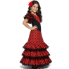 Disfraz De Sevillana Rojo Y Negro Niña - Disfraces Feria de Abril - Disfraces de Sevillana para Niña