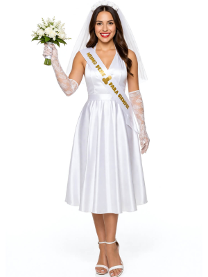 Disfraz De Novia con banda mujer - Disfraces Despedidas Soltera - Disfraces despedida Soltera - Los mas vendidos