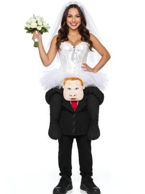 Disfraz De Novia A Hombros Mujer - Disfraces Despedida Soltera - Disfraces A Hombros