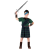 Disfraz De Guerrero Escoces Verde Niño - Disfraces de Escoceses - Disfraces Escoceses para Niños