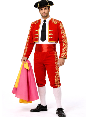 Disfraz De Torero Rojo Hombre - Disfraces de Toreros - Disfraces de Cordobeses para Hombre