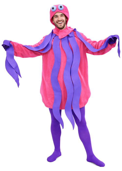 Disfraz De Pulpo Rosa Adulto - Disfraces de Animales Adultos