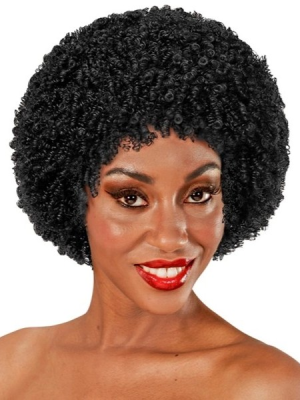 Peluca Afro Negra Rizo pequeño - Complementos Disco - Afro, Rastas y Rizos