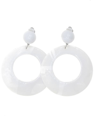 Pendientes Sevillana Blancos 6cm - Sevillana Complementos
