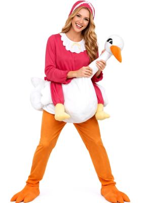 Disfraz De Cigüeña Con Bebe - Disfraces a Hombros - Disfraces A Hombros