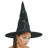 Sombrero Bruja Negro - Complementos Halloween y Terror