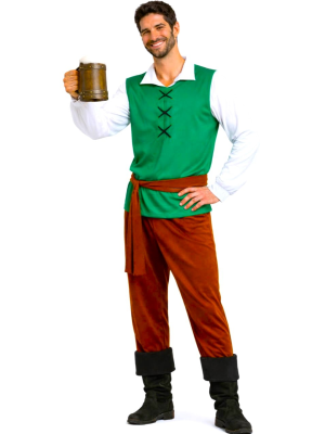 Disfraz De Mesonero Medieval Verde Hombre - Disfraces Medievales - Disfraces Medievales para Hombre