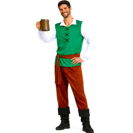 Disfraz De Mesonero Medieval Verde Hombre - Disfraces Medievales - Disfraces Medievales para Hombre