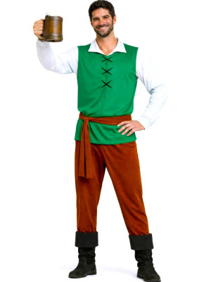 Disfraz De Mesonero Medieval Verde Hombre - Disfraces Medievales - Disfraces Medievales para Hombre