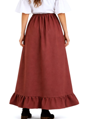 Falda Granate Medieval Mujer - Disfraces Medievales - Faldas y Pantalones