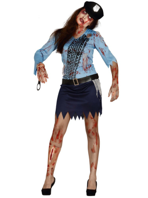 Disfraz de Zombie Policia Chica - Disfraces de Zombies para Mujer