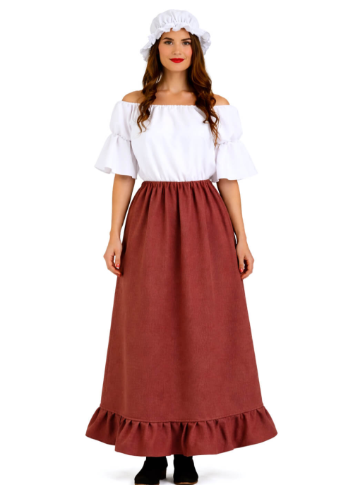 Disfraz de Mesonera Granate Mujer - Disfraces Medievales
