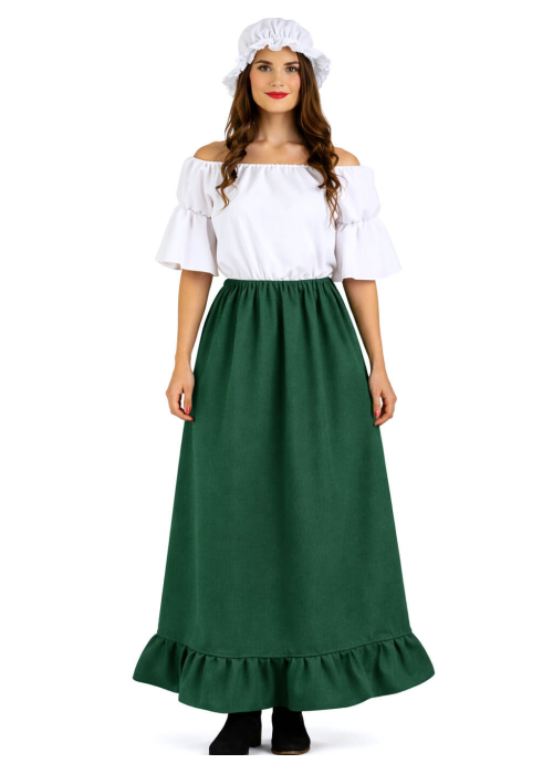 Disfraz de Mesonera Verde Mujer - Disfraces Medievales