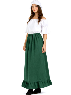 Disfraz de Mesonera Verde Mujer - Disfraces Medievales