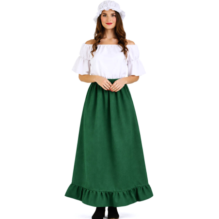 Disfraz de Mesonera Verde Mujer - Disfraces Medievales - Disfraces Medievales para Mujer