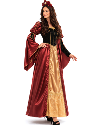 Disfraz De Reina Medieval Granate - Disfraces Medievales - Disfraces Medievales para Mujer