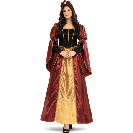 Disfraz De Reina Medieval Granate - Disfraces Medievales - Disfraces Medievales para Mujer