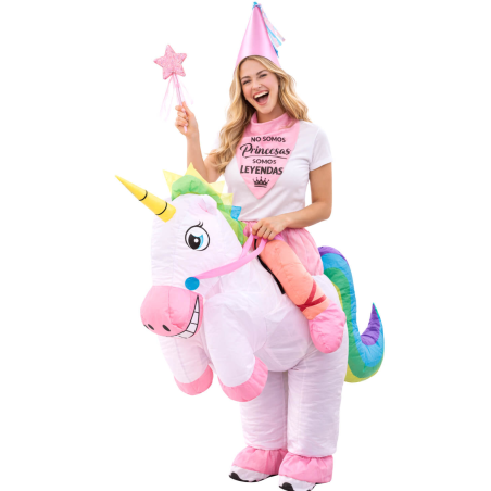 Disfraz De Unicornio Hinchable con pañuelo Mujer - Disfraces Despedidas de Soltera - Disfraces despedida Soltera - Los mas vendi