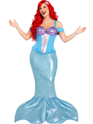 Disfraz De Sirena Azul Mujer - Disfraces La Sirenita - Disfraces de La Sirenita para Mujer