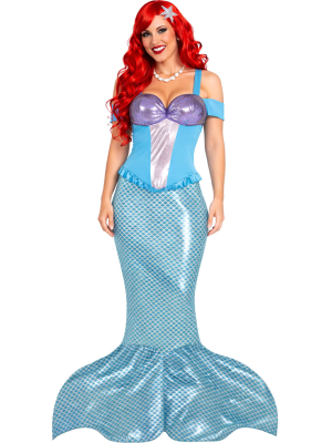 Disfraz De Sirena Azul