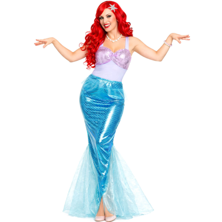 Disfraz De Sirena Azul Mujer - Disfraces La Sirenita - Disfraces de La Sirenita para Mujer