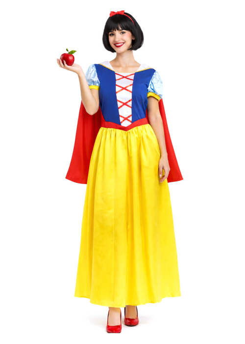 Disfraz De Blancanieves Largo Mujer - Disfraces Princesas Disney - Disfraces de Princesa de las Nieves adultos