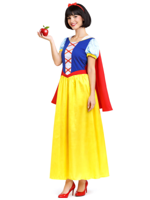 Disfraz De Blancanieves Largo Mujer - Disfraces Princesas Disney - Disfraces de Princesa de las Nieves adultos