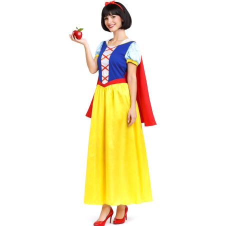 Disfraz De Blancanieves Largo Mujer - Disfraces Princesas Disney - Disfraces de Princesa de las Nieves adultos