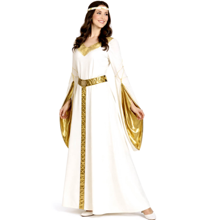 Disfraz De Reina Medieval Dorada Lujo - Disfraces Medievales - Disfraces Medievales para Mujer