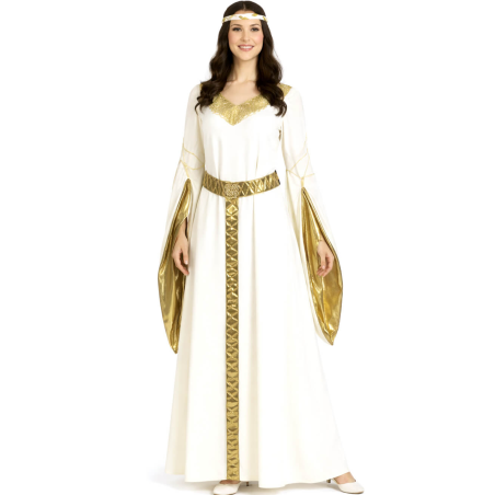 Disfraz De Reina Medieval Dorada Lujo - Disfraces Medievales - Disfraces Medievales para Mujer