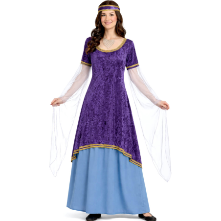 Disfraz De Dama Medieval Morado Mujer - Disfraces Medievales - Disfraces Medievales para Mujer