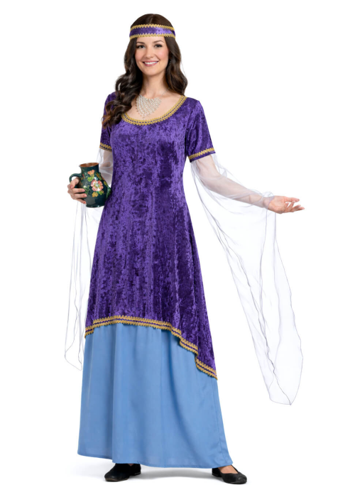 Disfraz De Dama Medieval Morado Mujer - Disfraces Medievales - Disfraces Medievales para Mujer