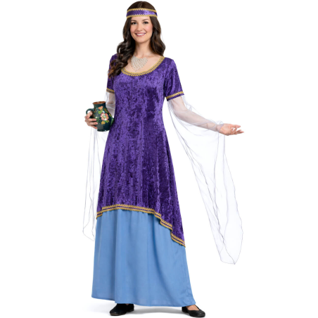 Disfraz De Dama Medieval Morado Mujer - Disfraces Medievales - Disfraces Medievales para Mujer