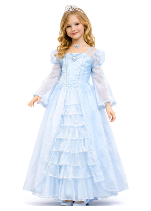 Disfraz De Princesa Azul Celeste Niña - Disfraces de Princesas - Disfraces de Princesas para Niñas