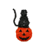 Silueta de Gato Negro en Calabaza - HALLOWEEN