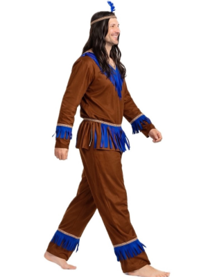 Disfraz De Indio Azul Hombre - Disfraces de Indios - Disfraces de Indios Adultos