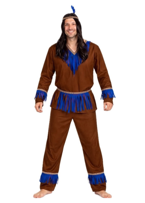 Disfraz De Indio Azul Hombre - Disfraces de Indios - Disfraces de Indios Adultos