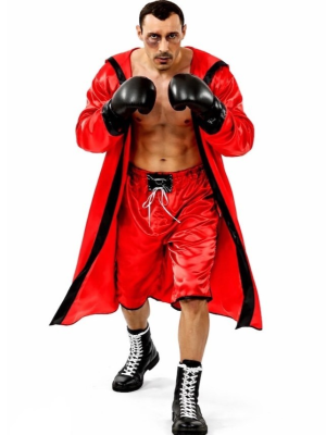 Disfraz De Boxeador Rojo Adulto - Disfraces de Deporte para Hombre