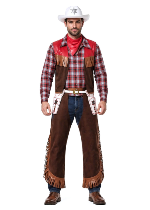 Disfraz De Vaquero Cuadros Adulto - Disfraces de Vaqueros - Disfraces del Vaqueros Adultos